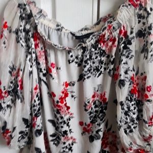 EUC WHBM off shoulder floral top